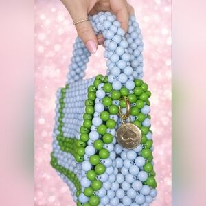 Kate Spade Beaded Handbag - Green and Blue